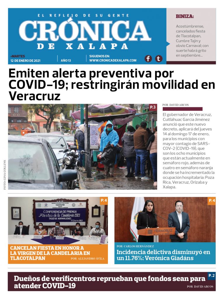 Crónica de Xalapa – Edición 12 de enero de 2021
