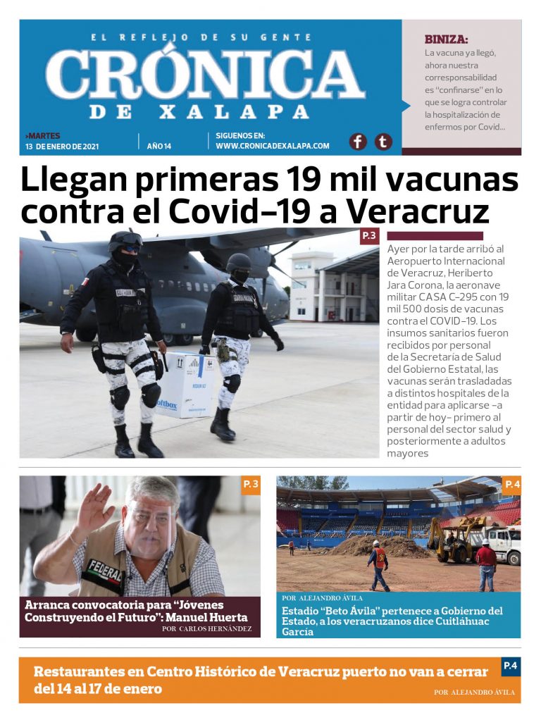 Crónica de Xalapa – Edición 13 de enero de 2021
