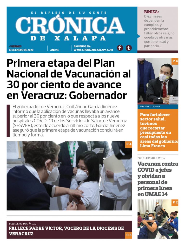 Crónica de Xalapa – Edición 15 de enero de 2021