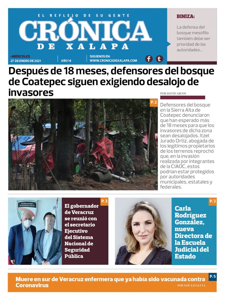 Crónica de Xalapa – Edición 27 de enero de 2021