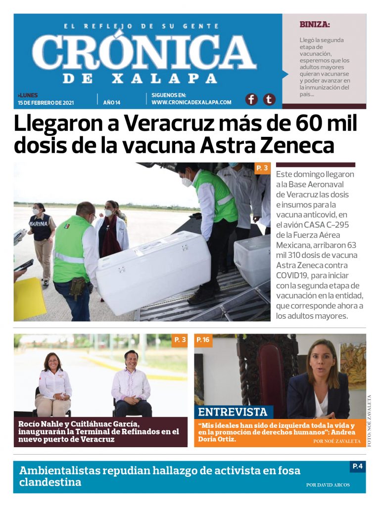 Crónica de Xalapa – Edición 15 de febrero de 2021