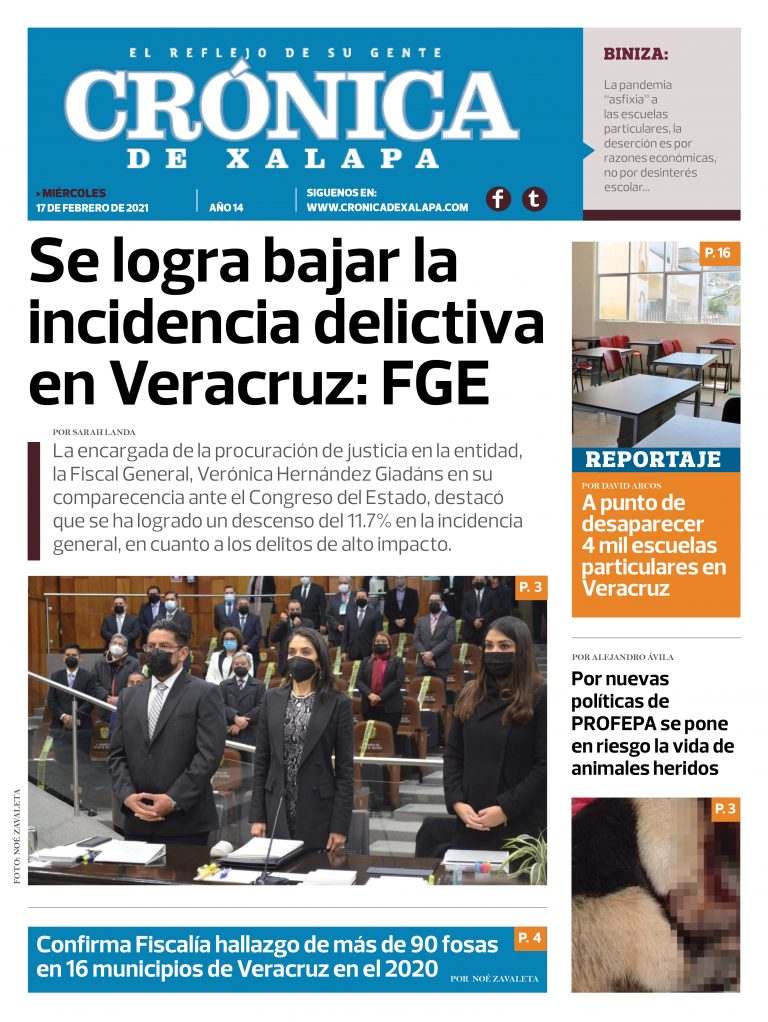 Crónica de Xalapa – Edición 17 de febrero de 2021